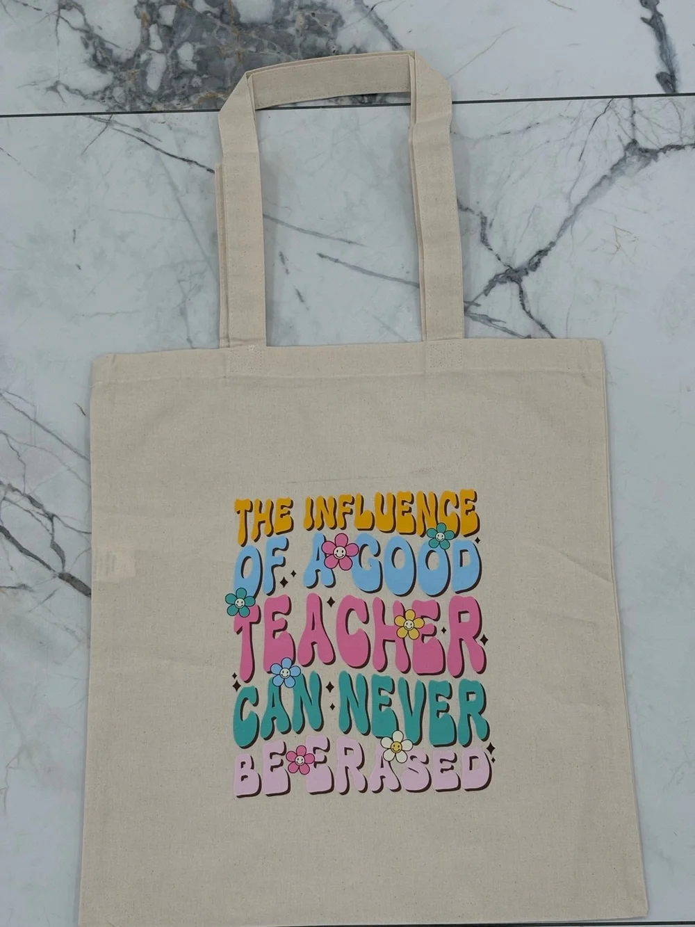 Canvas Tote Bag with Colorful 